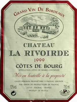 cotes de bourg cht la rivoirde 1999